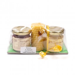 Honig Geschenkset mit Kerzchen (2x50g)