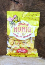 Gefüllte Honigbonbons mit Milch